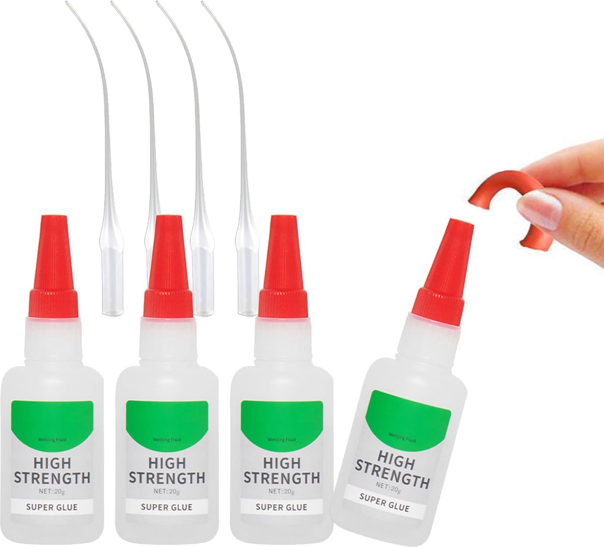 SnelShoppen - Mighty Universele Lijm - Transparante Multi-Functionele Lijm - Waterdichte Superlijm - Extra Sterk voor Hout, Glas, Keramiek, Metaal - 2