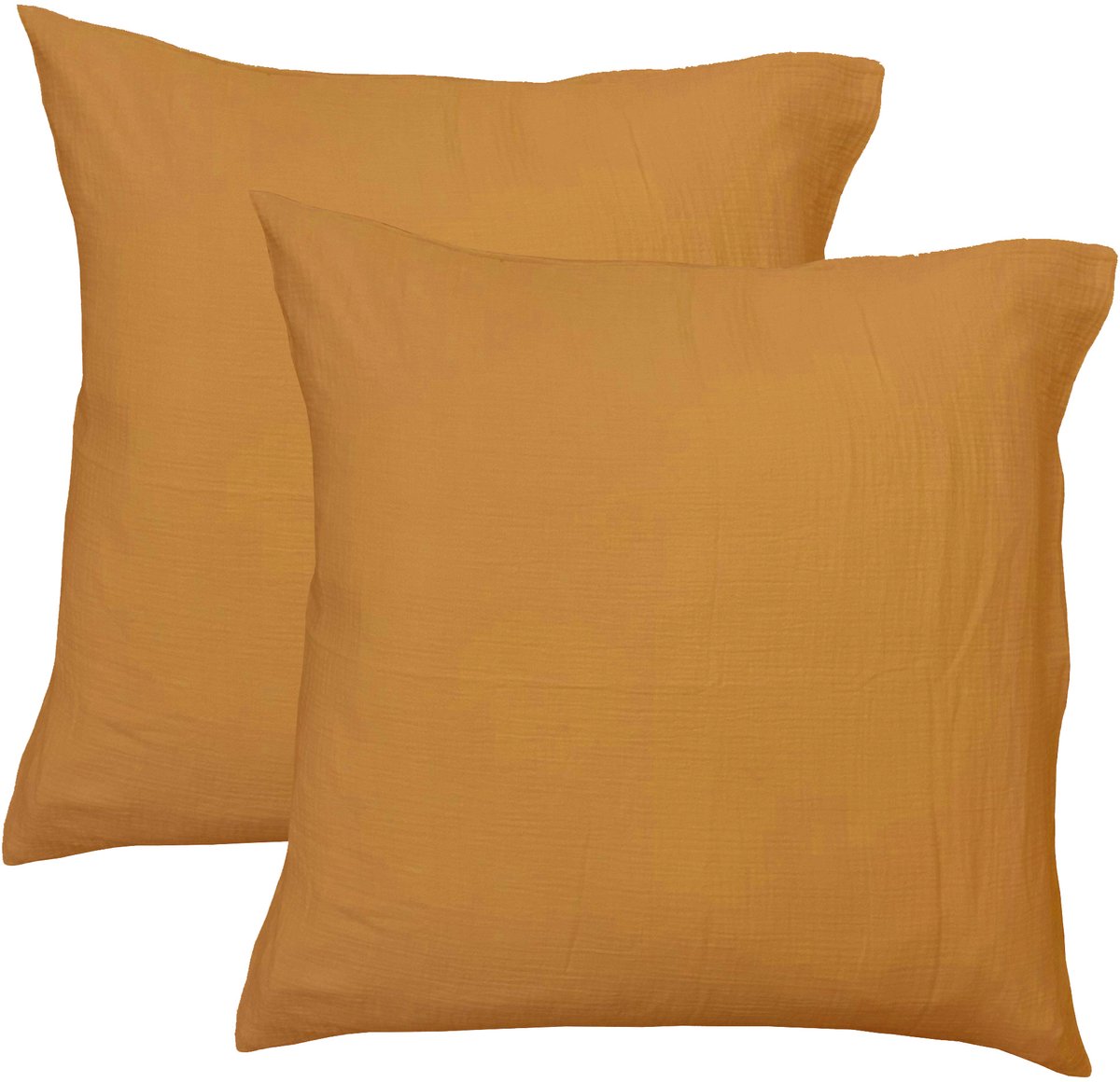 Matt & Rose Set Kussenslopen - Caramel - (2x) 65 x 65 cm - Mousseline Katoen