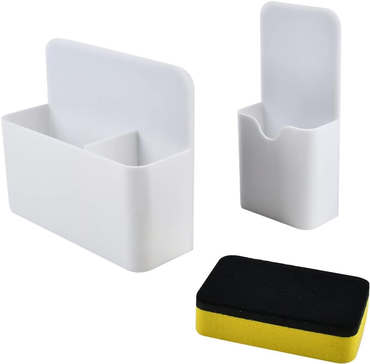 SnelShoppen - Magnetic Pen Markers Set 2 Pack met Magnetische Whiteboard Wisser, Pen Houder, Organizer, Geschikt voor Whiteboard, Kantoor, School, Thu