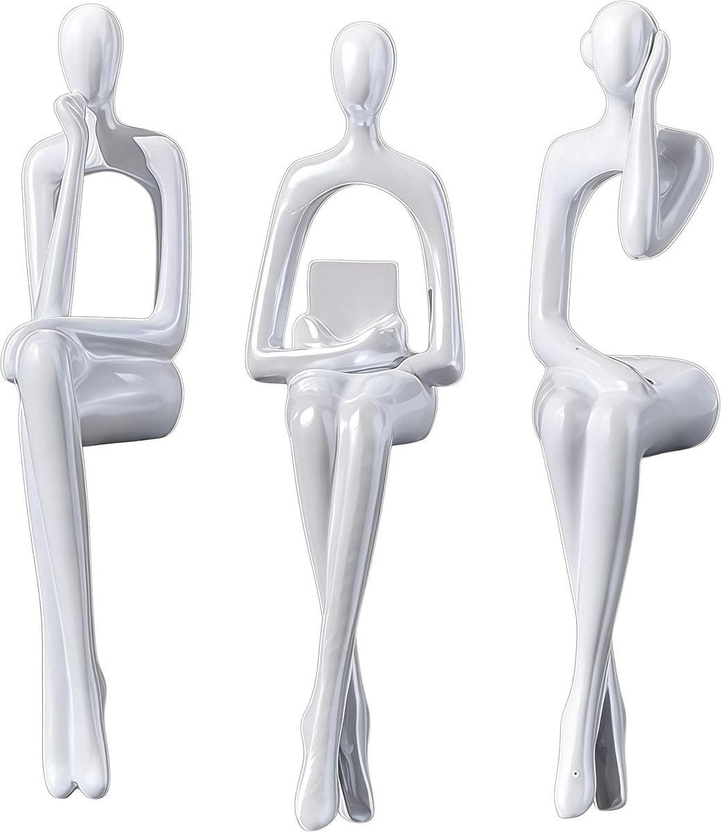 SnelShoppen - Abstracte Hars Sculptuur - Moderne Kunst Figurine en Standbeeld voor Thuis, Kantoor, Boekenplank, TV-meubel en Tafel - Woonkamer Decorat