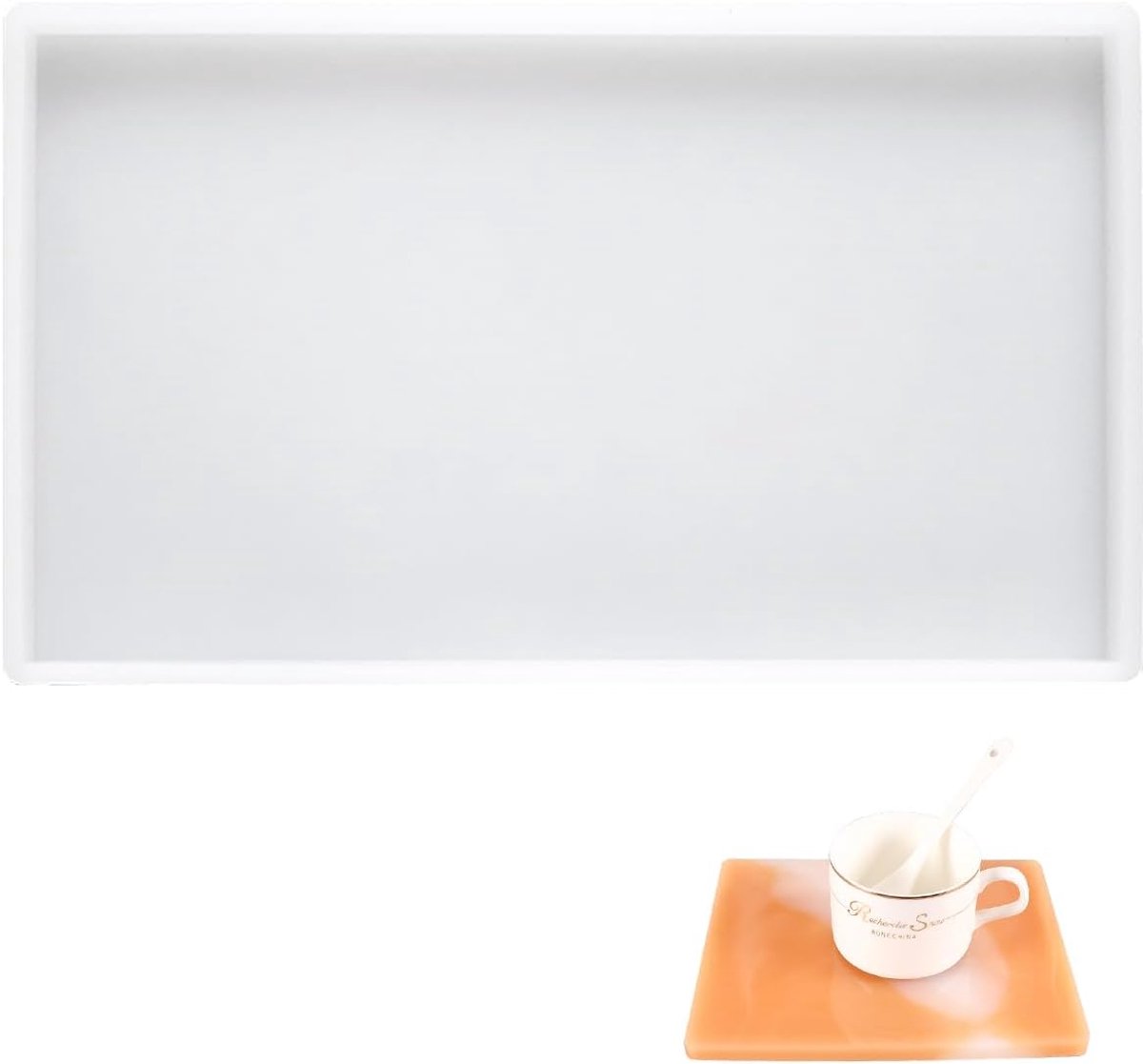 SnelShoppen - Silicone Mould Rectangular Large 25x15 cm - Epoxy Resin Mould voor Fruit Bowl, Coaster en Home Decoratie - Creatieve DIY Mallen voor Kun