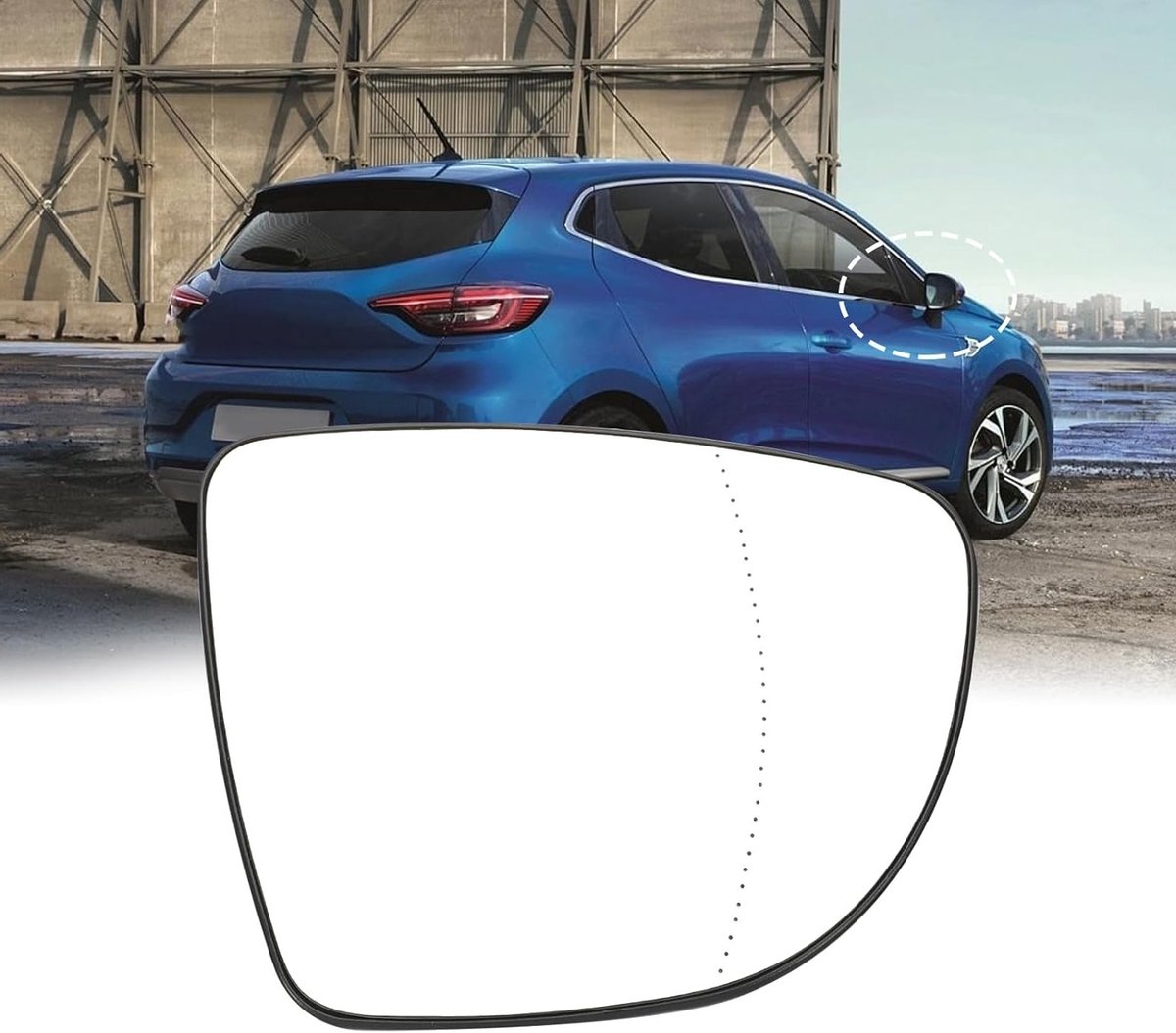Verwarmde Achteruitkijkspiegel met Ontdooifunctie voor Renault Captur, Clio en Zoe - 963654973R, IJsbestendig en Veiligheidsglas