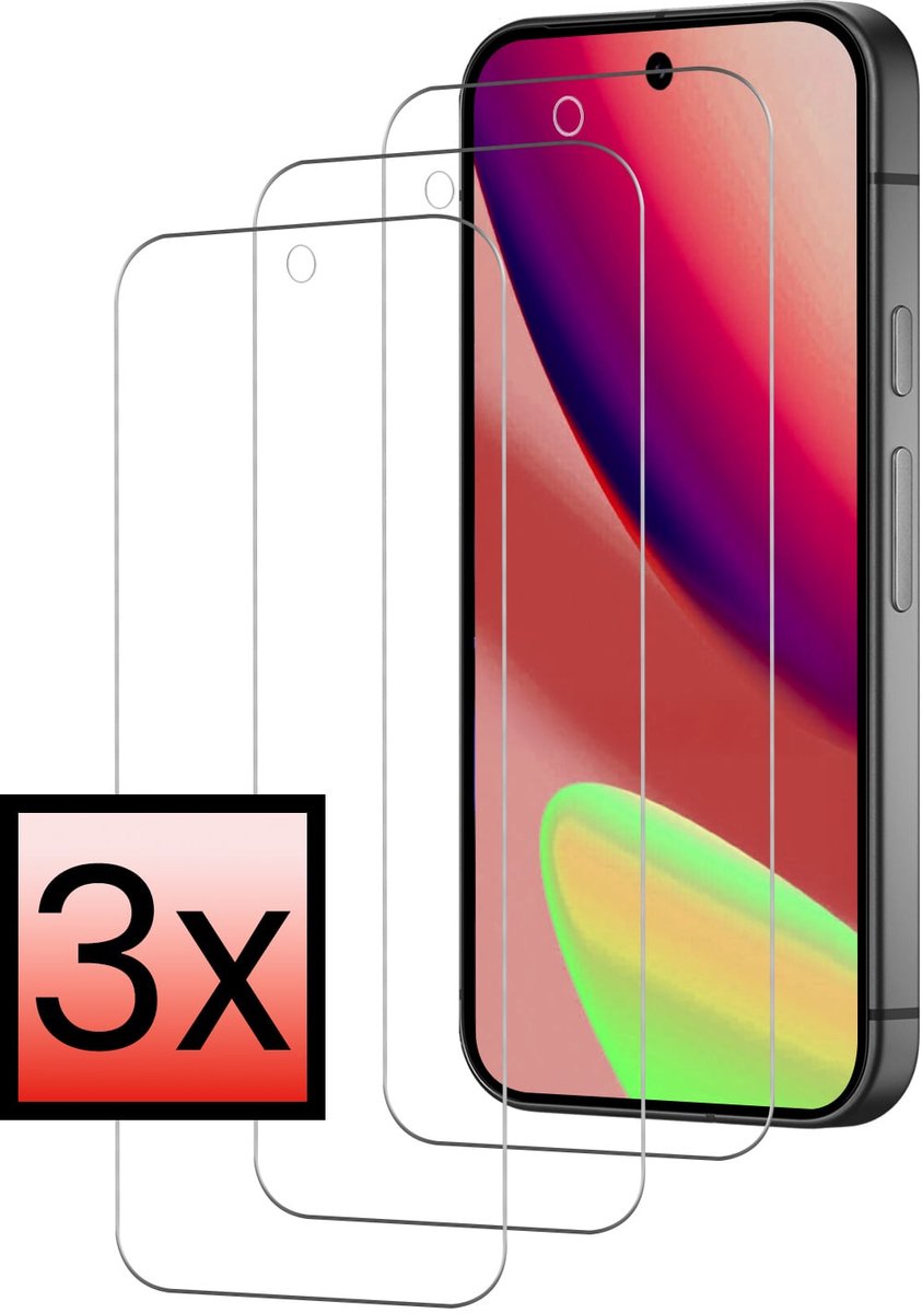 Screenprotector - 3 Stuks - Geschikt voor Google Pixel 11 - Extra Sterk - Beschermglas - Gehard Glas - Tempered Glass - Screen Protector - Bescherm Cover