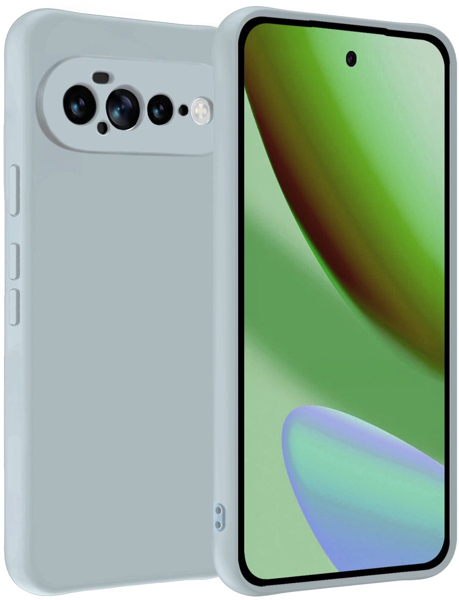 Hoesje Geschikt voor Google Pixel 11 Pro XL - Sterk & Shockproof - Hoes Cover - Siliconen Case - Lichtblauw