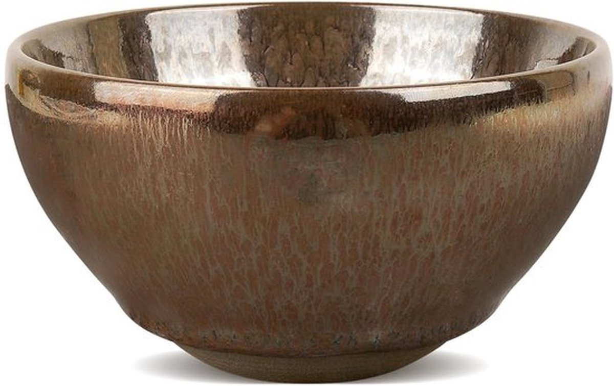Keramische Scheerkom - Handgemaakt - Goud - Natuurlijke Glazuur - Scheeraccessoire - Geschikt voor mannen - Luxe uitstraling