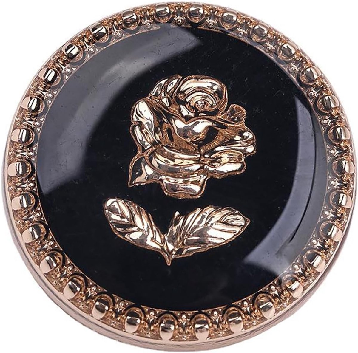 Vintage Retro Gouden Metalen Knopen met Rozenpatroon voor Kleding en Jasdecoratie - Set van 5 Stuks