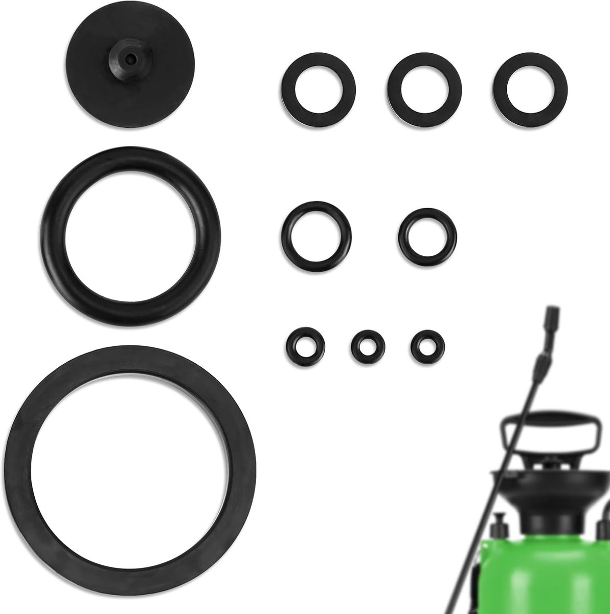 SnelShoppen - 11Pcs Sprayer Sealing Rings Set - Pump Sprayer Rubber Gasket voor 3L 5L 8L Tuinsproeiers - Vervangingsonderdelen en Toebehoren