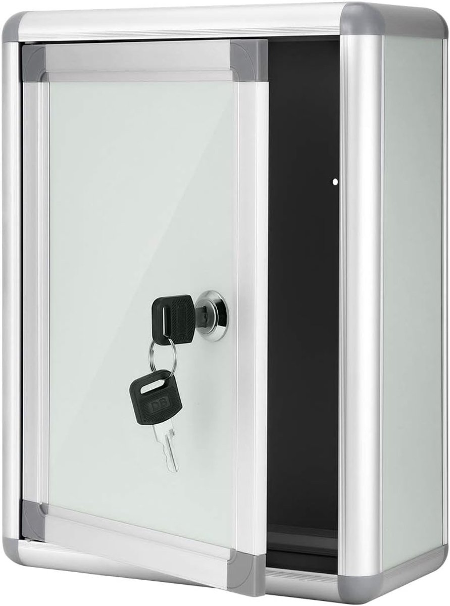 SnelShoppen - Small Suggestion Box Mailbox met Slot - Wandbevestiging - Klachtenbox - Aluminium Legering - Voor Thuis, Kantoor en Bedrijf - Veiligheid