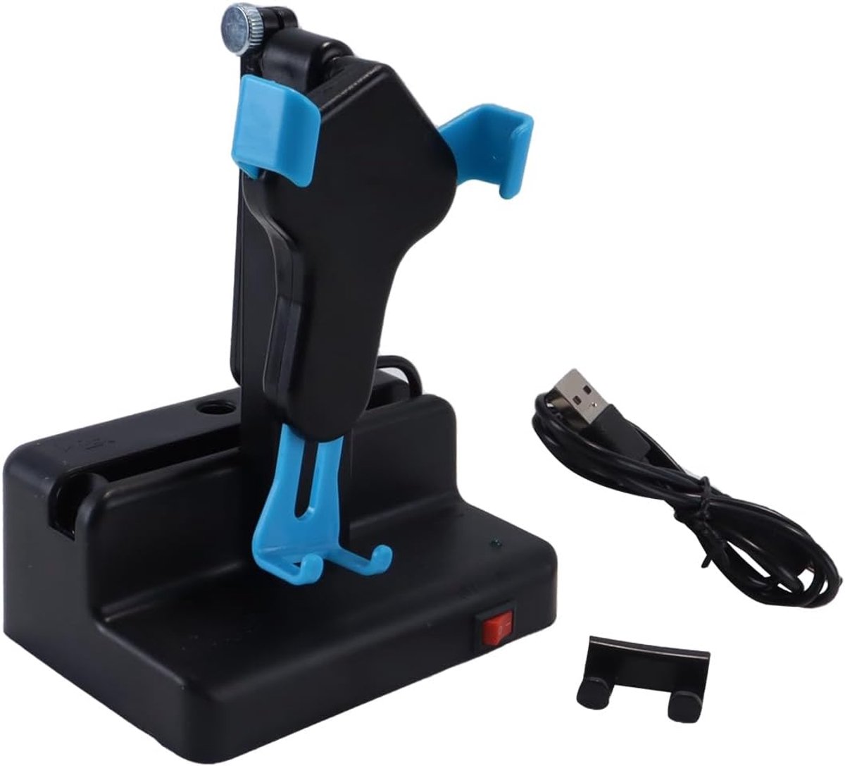 SnelShoppen - Niet-magnetisch Silent Swing Telefoon Gereedschap met Automatische Stappenteller voor Indoor Wandelen - Blauw, Ideaal voor Thuis Fitness