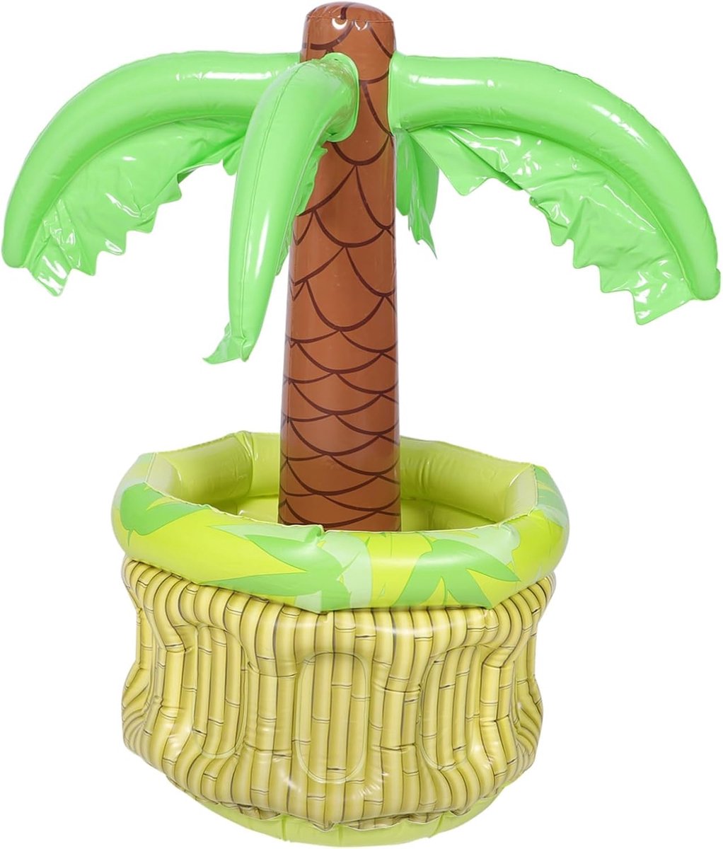 SnelShoppen - Inflatable Palm 68 cm Hoog - Opblaasbare Party Cooler, IJsmand, Tropische Accessoires voor BBQ's, Tuin, Strand en Feesten