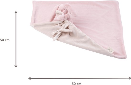 Nattou Lapidou Baby Dekentje met Knuffel - 50 x 50 cm - Doudou Konijn - Baby Cadeau - Poederroze van Nattou — afbeelding 5
