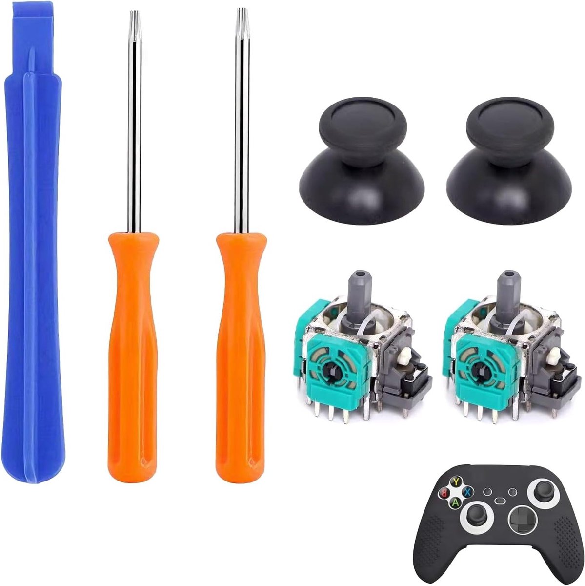 Vervangende Joystick en Reparatieset voor Xbox Series X/S en Xbox One Controllers, Inclusief Gereedschap voor Verbeterde Bediening en Precisie