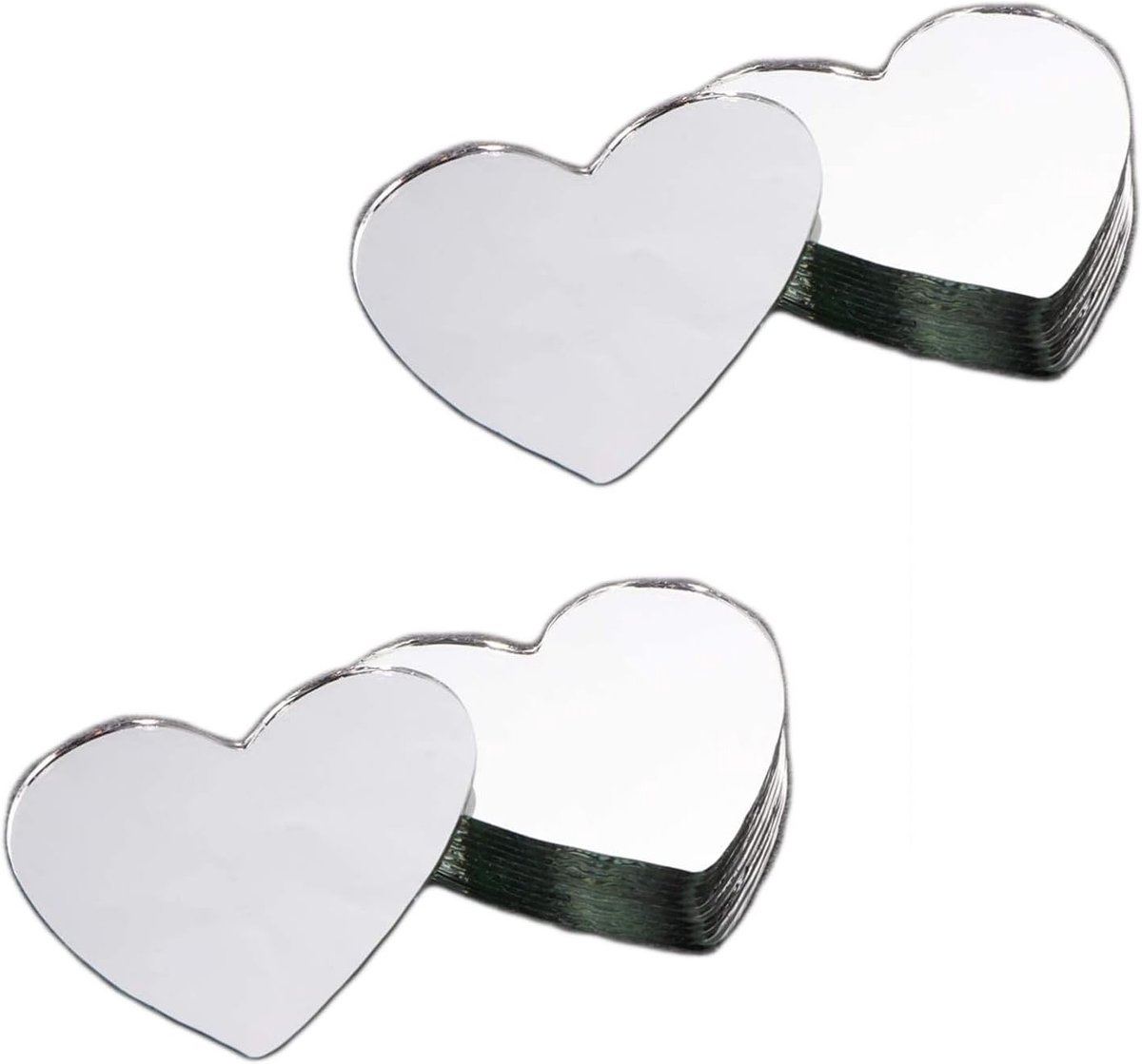 Hartvormige Spiegel Set van 50 Stuks, Decoratieve Wandspiegels, Draagbare Reis spiegels vo