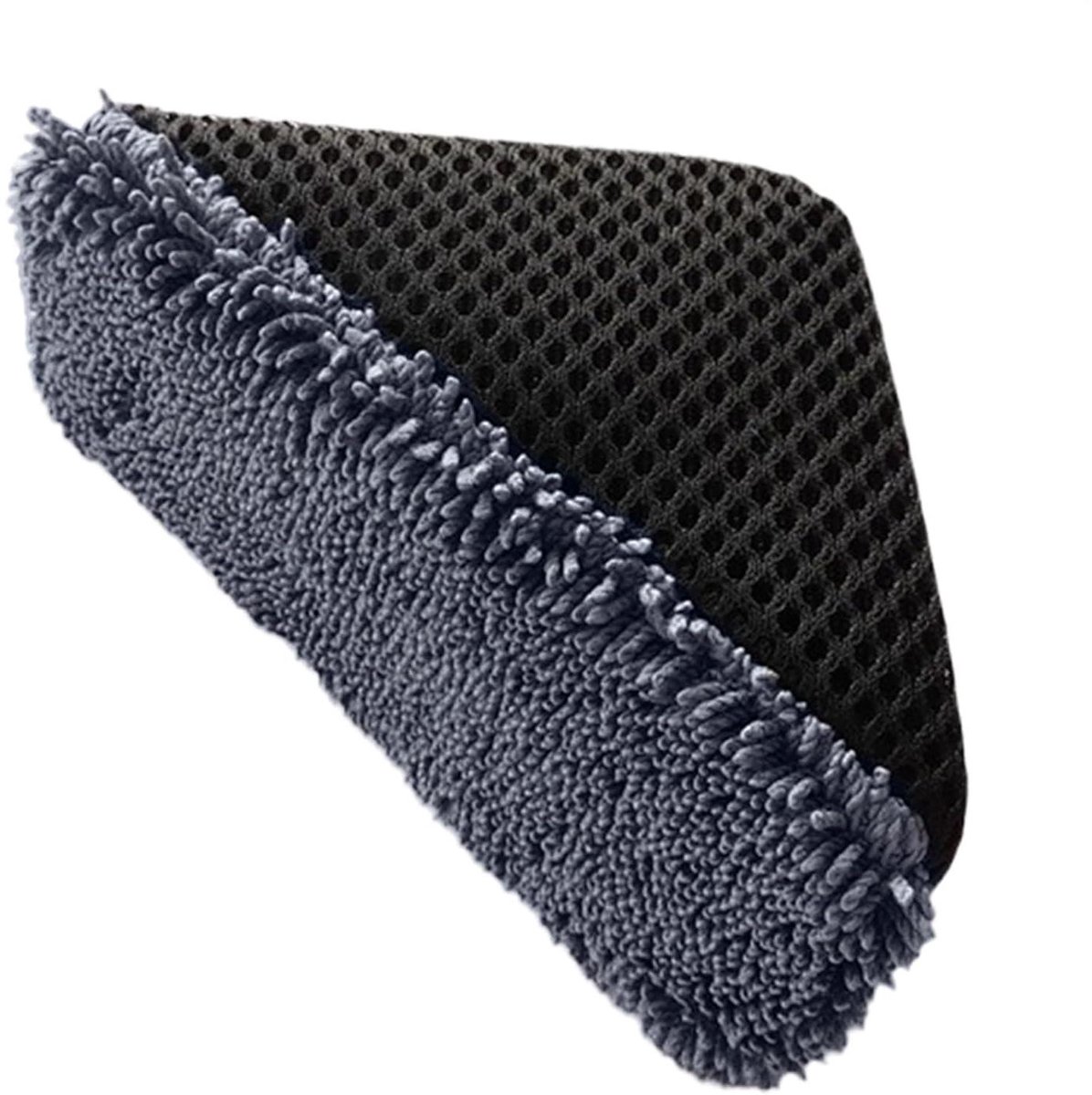 Autowas Applicator - Polijstspons Bandenspons - Auto Reinigen - Ergonomisch Driehoek Ontwerp - 13 cm - Grijs