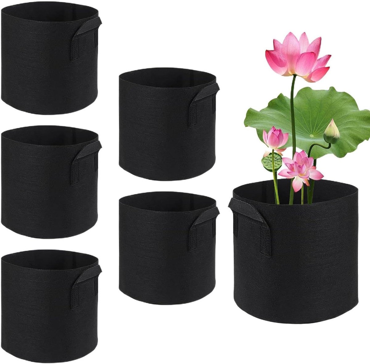 Plantenmanden Vijver - Bloempotten Waterplanten - Vijvers Verfraaien - 6 Onafhankelijke Secties - 20x20x20 cm - Grijs