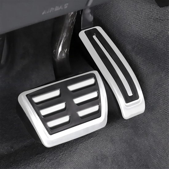 Pedaalkappen Auto - Pedaalhoezen Set - Veiliger Rijden - Roestvrij Staal - One Size - Zilver — afbeelding 4