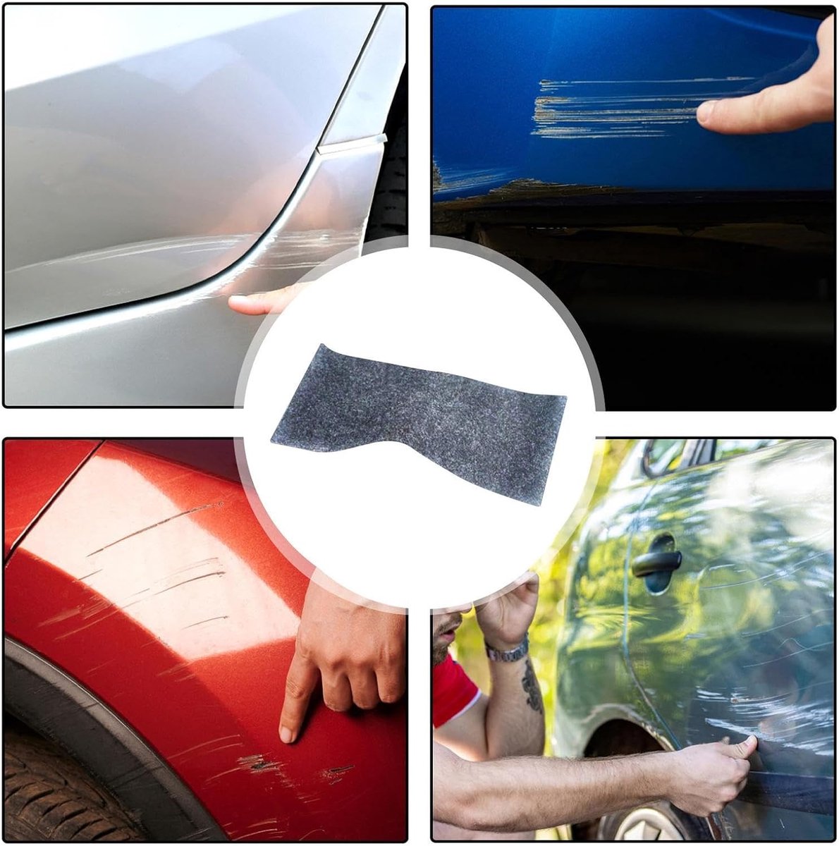 Krassenverwijderaar Doek - Lak Reparatie - Auto Herstellen - Nanotechnologie - 5 x 5 cm - Grijs – foto 5