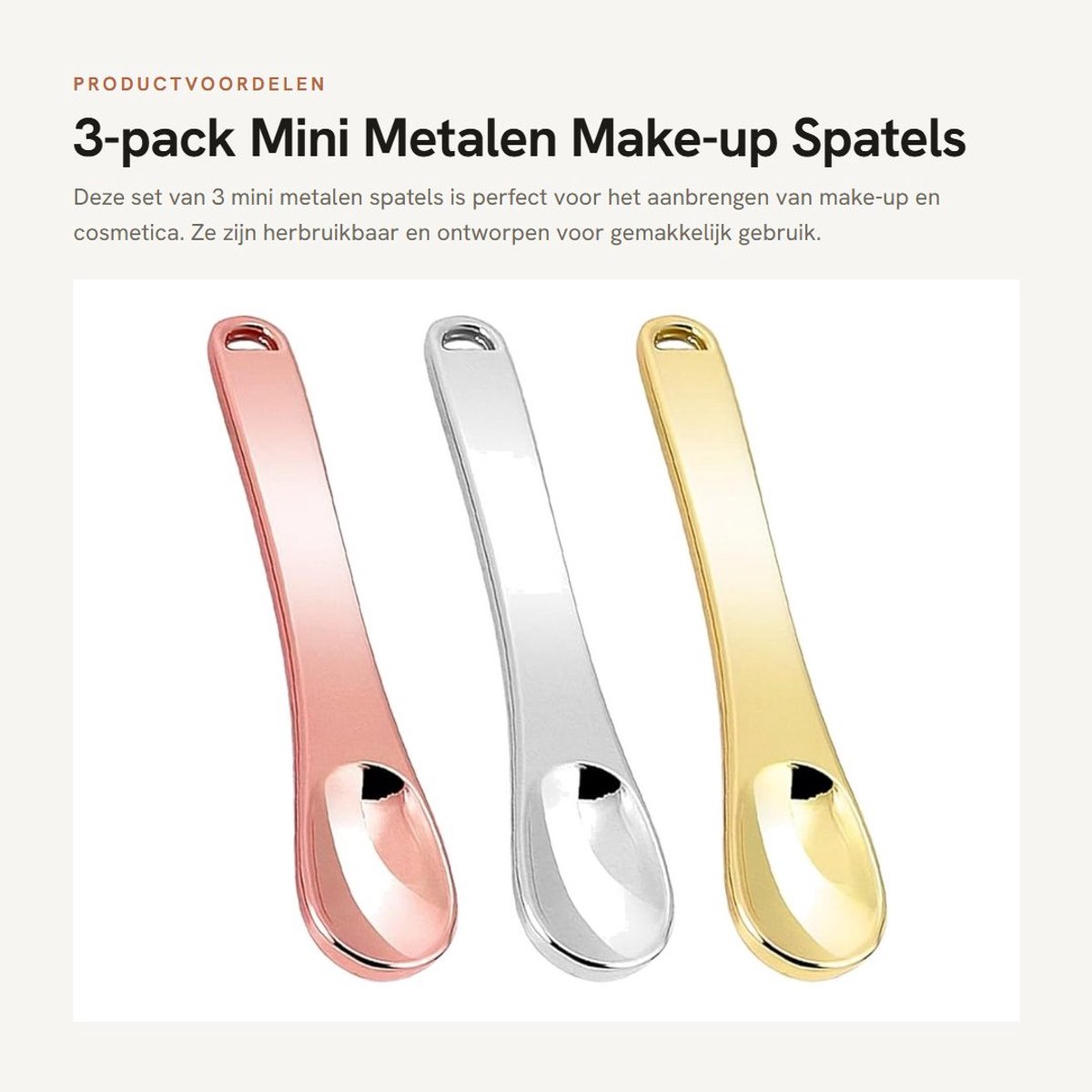 Dailygoods- Make-up Spatel Eendelig Ontwerp - Herbruikbare Applicator - Cosmetische Lepel - Voor Crèmes/Lotions - Lichtgewicht/Duurzaam - Ideaal voor Huidverzorging