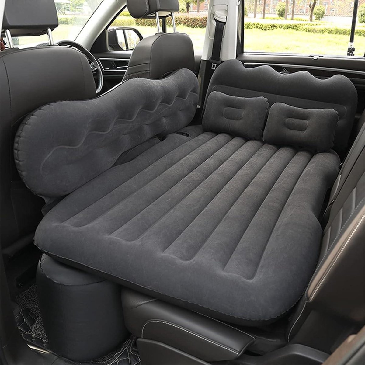 Auto Luchtbed - Reisbed Slaapsysteem - Comfortabel Reizen - Specifiek Voertuigontwerp - 130 cm - Zwart