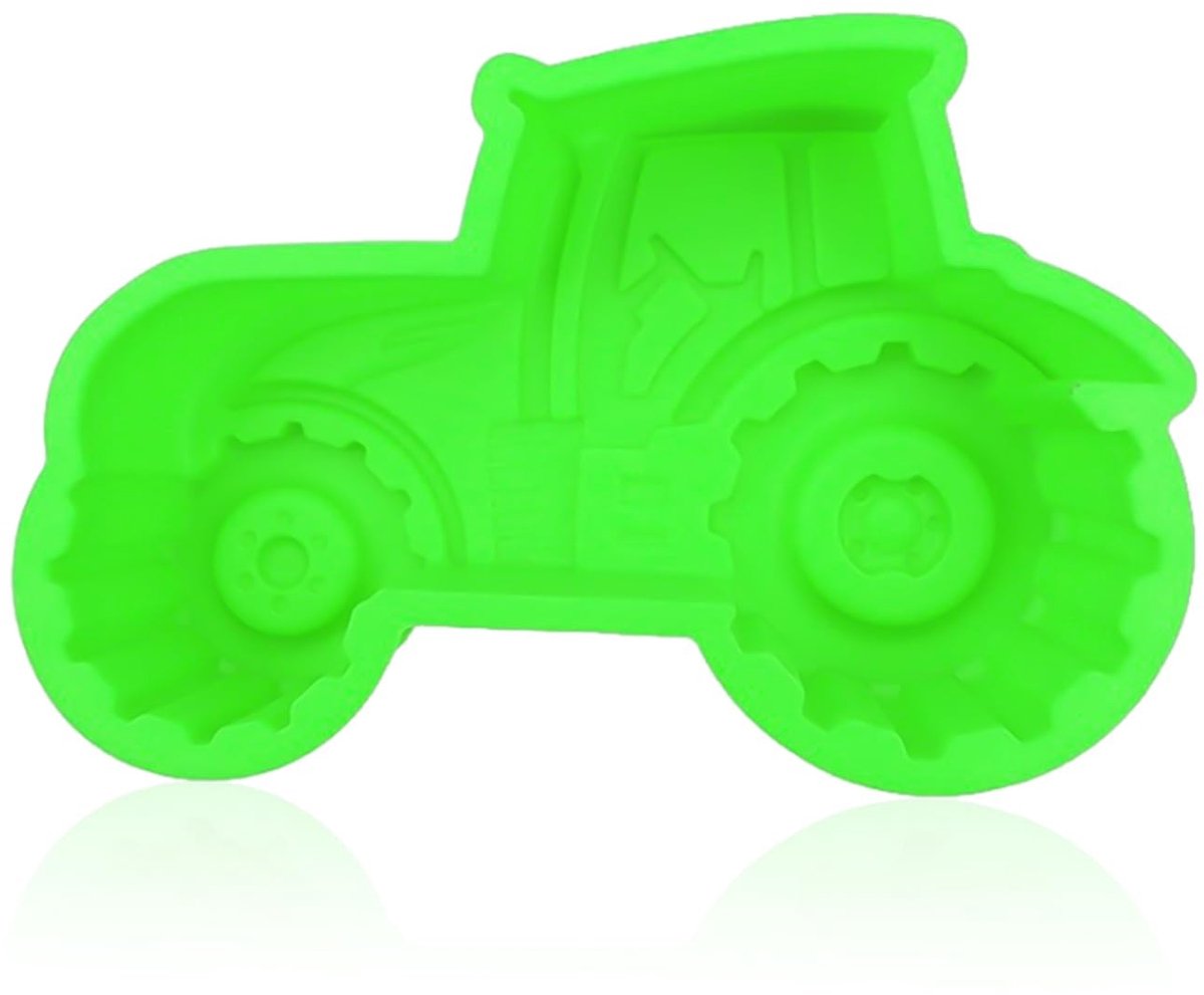 Dailygoods- Bakvorm 3D Tractor - Siliconen Bakvorm - Feestdecoratie - Lichtgewicht - Hittebestendig - Flexibel - Afmetingen 27x7x16 cm - Siliconen Vorm