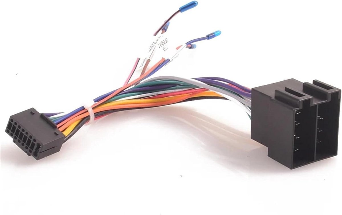 Autoradio Kabelboom - Adapterkabel ISO - Auto Audio - Naadloze Integratie - 18.5 cm - Zwart
