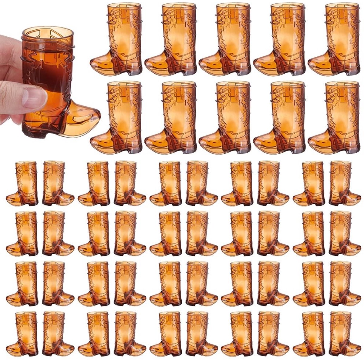Dailygoods - 40 Stuks Cowboylaarzen Borrelglaasjes - Mini Decoratie voor Feestjes