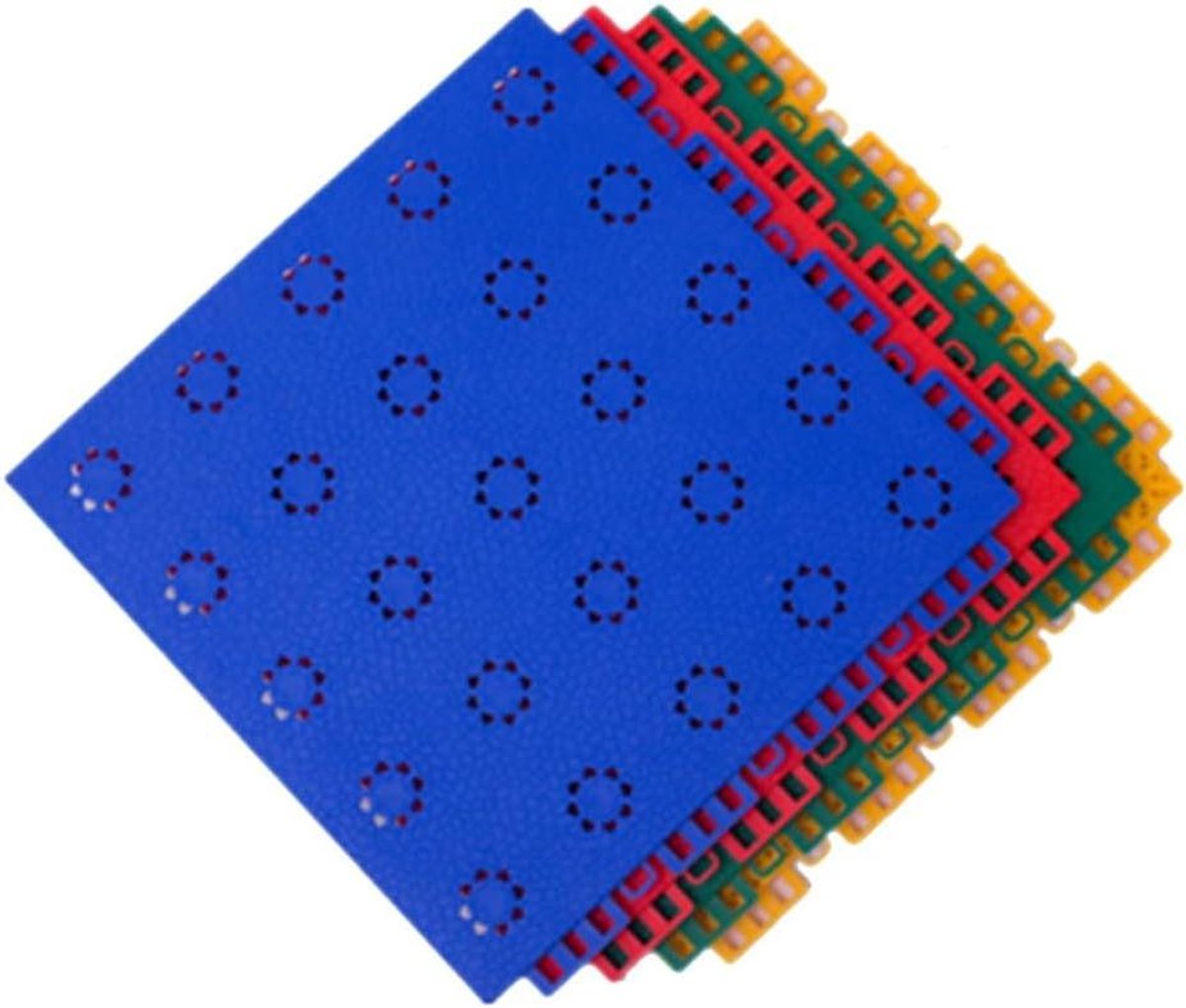 Modulaire Vloertegels - In elkaar grijpende Tegels - Ruimte Verbeteren - Zelfdrainend Antislip - 10 Stuks - Geel
