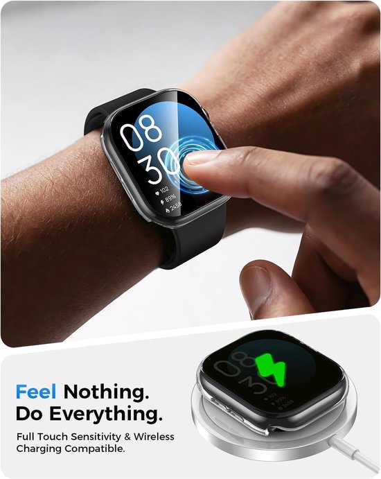 Screen Protector - Hoesje Transparant 42mm Geschikt voor Apple Watch Series 10 & Series 11 - 42mm Beschermmend Hoesje Full Cover Hard Case