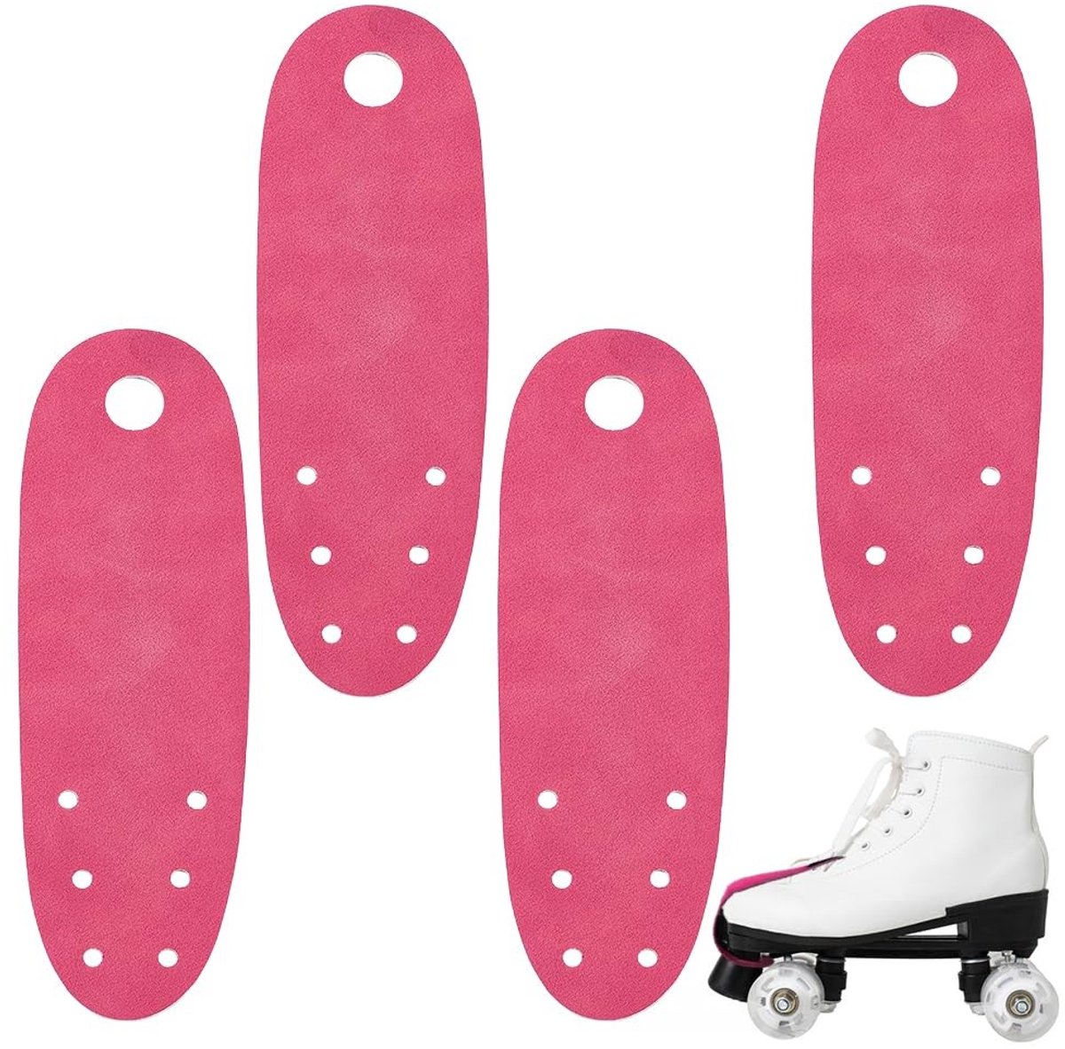 Dailygoods- Teenbescherming robuust - Skatebescherming - Universeel inzetbaar - 4 stuks - Imitatie suède - Afmetingen 55x180 mm