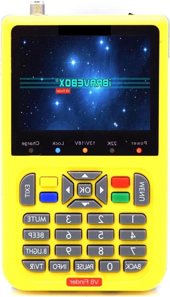 Digitale Satellietzoeker - Satellietmeter TV Antenne - Schotel Instellen - 3.5 Inch LCD Kleurenscherm - 3000mAh Batterij - Zwart