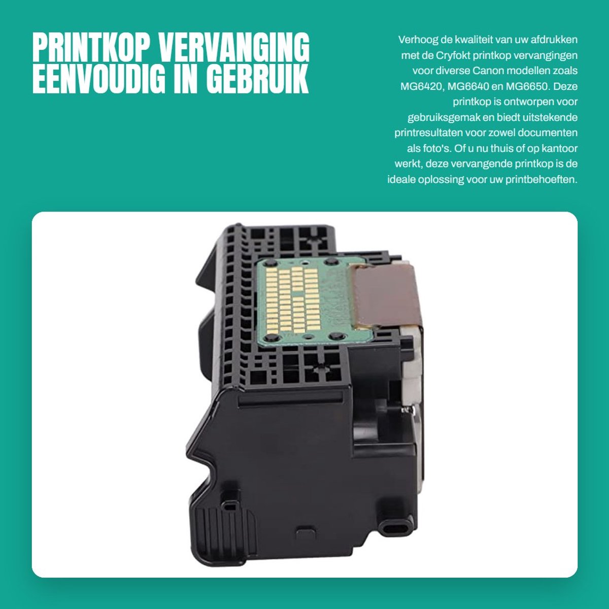 Dailygoods- Printkop Vervanger - Compact/ Lichtgewicht - Goede Afdrukkwaliteit - Beschermende Deksel - Brede Compatibiliteit - Eenvoudig te Gebruiken - Printkoppen