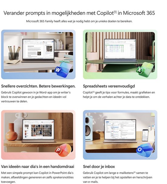 Microsoft Office 365 Family - 6 Gebruikers - 30 apparaten - Meertalig - Jaarabonnement - Download
