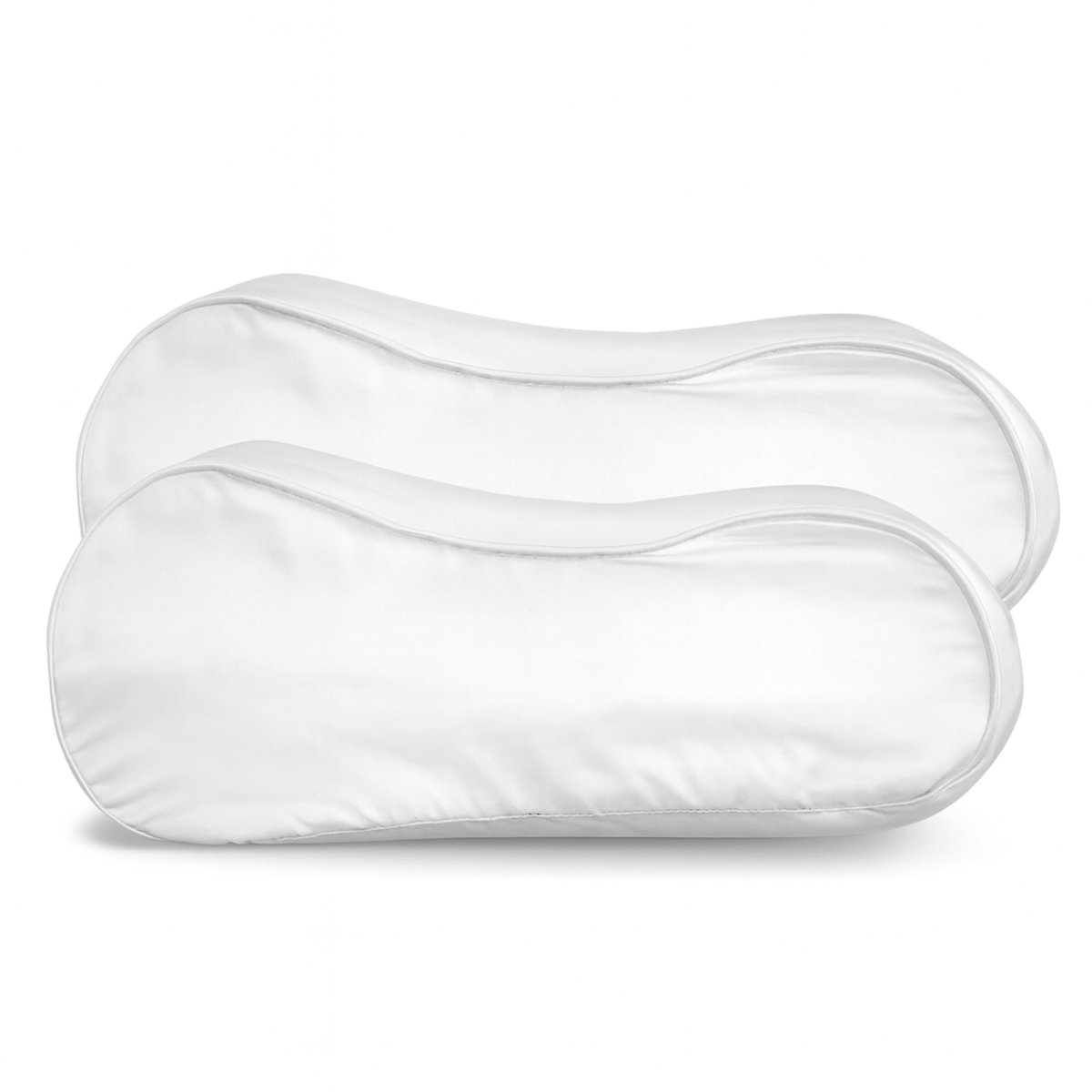2x Zijden Kussensloop ergonomisch Cloud White - 19MM - Silk Heaven - 40x60cm