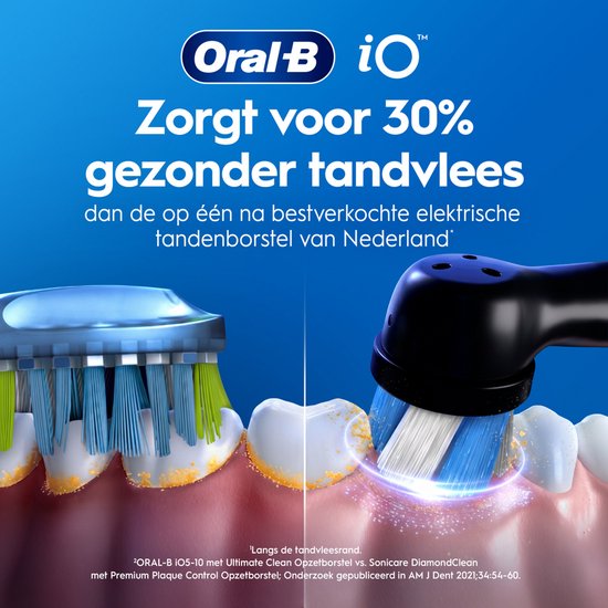 Vergelijking: Oral-B iO zorgt voor 30% gezonder tandvlees dan de op één na bestverkochte elektrische tandenborstel.