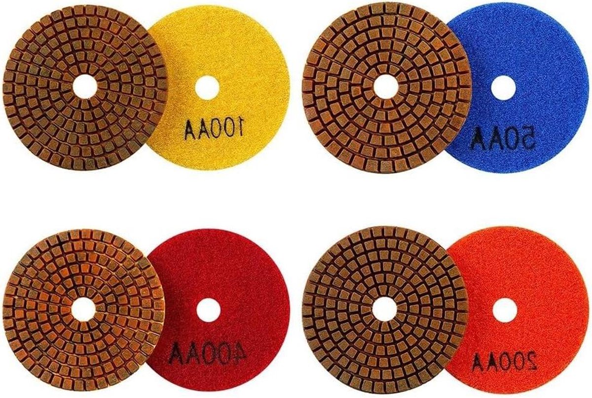Metalen polijstpads - Vloer slijpschijven - Beton polijsten - Hoge gloss afwerking - 80mm diameter - Zoals afgebeeld