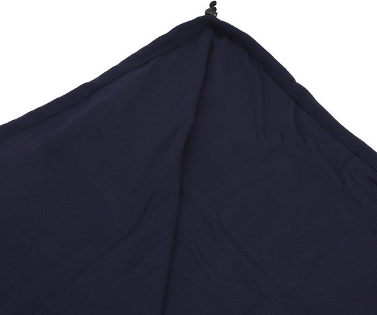 Fleece slaapzak - Reisvoering Dekbed - Kamperen en Reizen - Opvouwbaar en Draagbaar - 185x80cm - Marineblauw — afbeelding 4