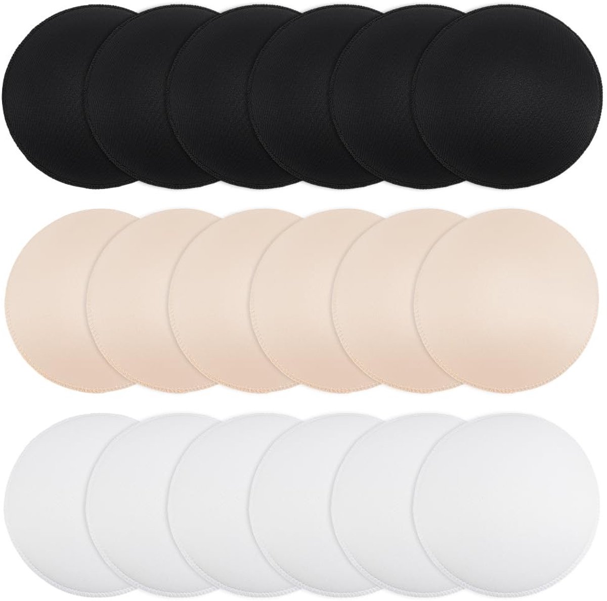 Dailygoods- Bra Pads 9 Paar - Verwijderbare Inleggers - Sport BH Cups - Mastectomie Inleggers - DIY BH Vervanging - 113mm Diameter, Zacht en Duurzaam