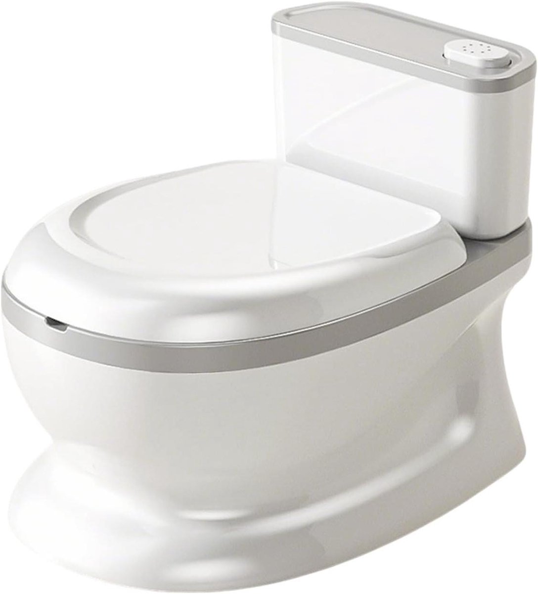 Potje Zindelijkheidstraining - Kinder toilet - Leren zindelijkheid - Realistisch geluid - 38.5 cm - Grijs