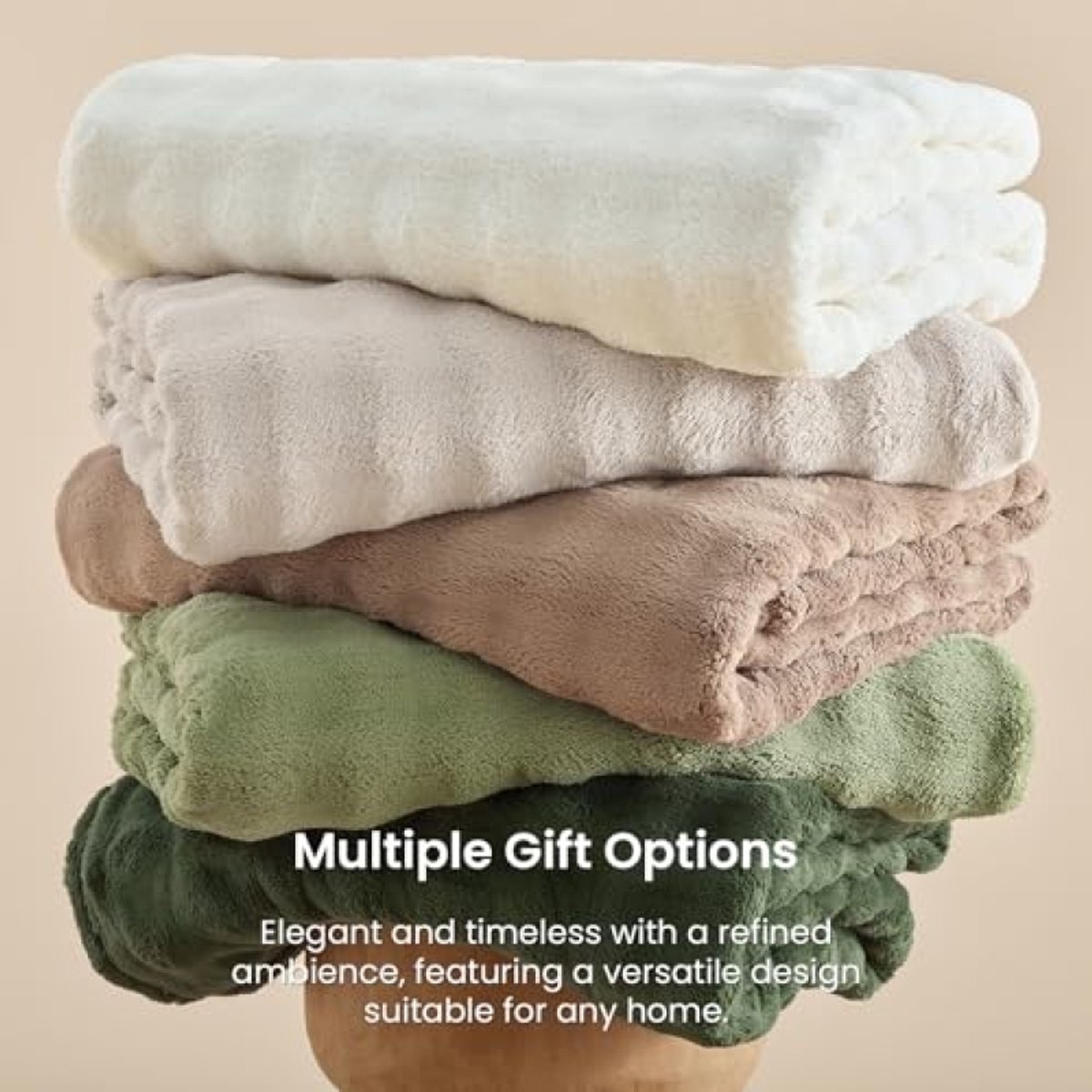 Osamix Fleecedeken 220x240 cm - Ultrazachte bubbelstof - Witte deken - Oeko-Tex gecertificeerd - Warme cocooning deken voor tweepersoonsbed - Ook als sprei, reis- of autodeken