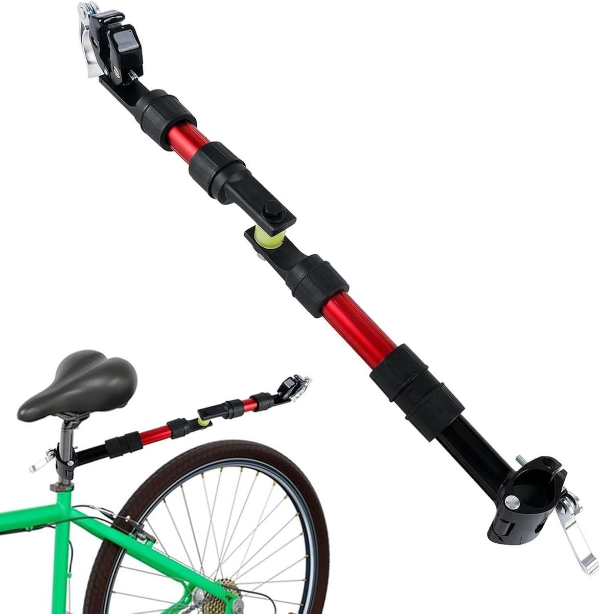 Fietsaanhanger - Fietskar Koppeling - Vracht Vervoeren - 270 Graden Rotatie - 47.5 x 27 x 13.6 cm - Rood