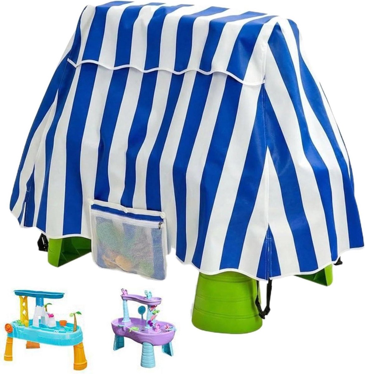 Watertafelhoes - Beschermhoes Tafel - Buiten Spelen - Stof en Vocht Vrij - 94 x 56 x 65 cm - Donkerblauw