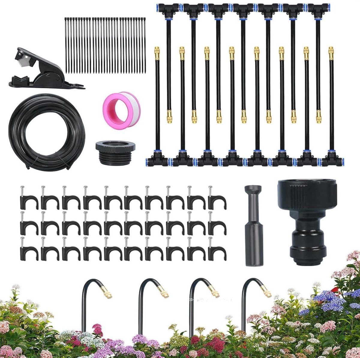 Automatisch Irrigatiesysteem - Bewateringsset Tuin - Planten Water Geven - 360 Graden Sproeien - 24 x 21 x 6 cm