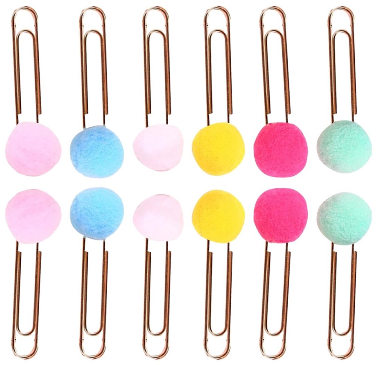 Dailygoods- Bladwijzerclips 30 Stuks - Kawaii Paperclips - Antislip - Kantoorklem - Bureauklem - Sterke Klemkracht - Schattige Ontwerpen