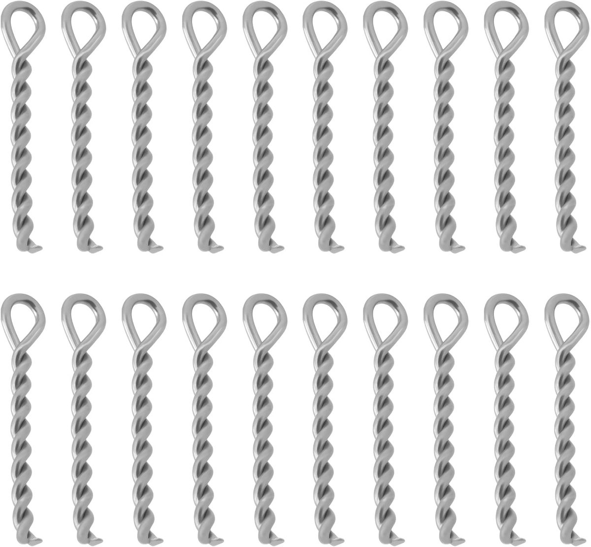 Dailygoods- Boilie Pins 60 Stuks - 8 Mm Roestvrij Staal - Geschikt voor 6-10 Mm Boilies - Duurzaam en Corrosiebestendig - Lichtgewicht en Compact - Spiraalontwerp voor Stevige Bevestiging - Aasnaalden