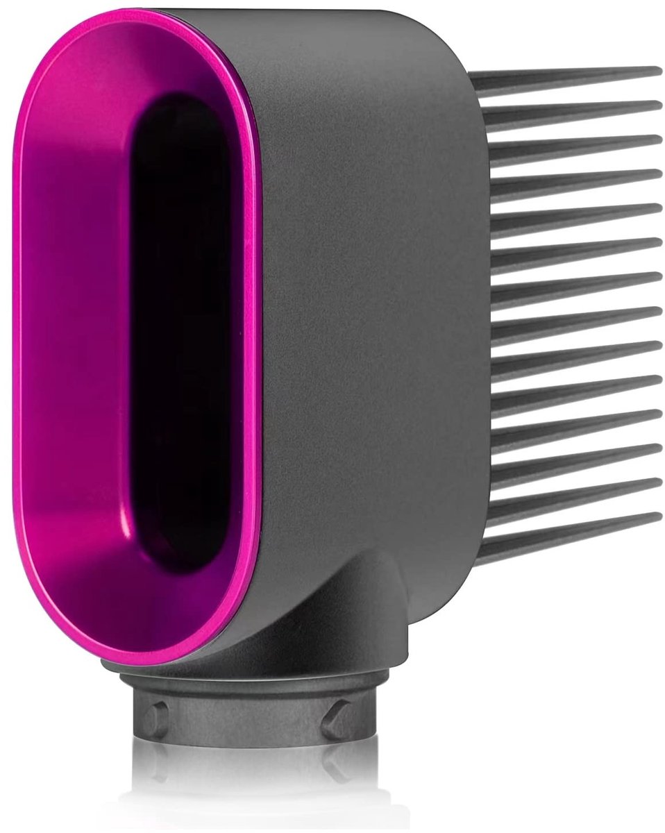 Dailygoods - Voorstyling Föhnopzetstuk - Kam voor Krullen - Geschikt voor Dyson Airwrap - Accessoire voor Haarstyler - Roterende Krultang - Haarstylin...
