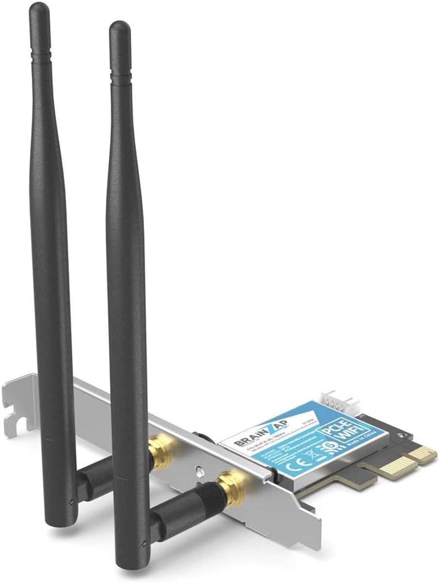 WLAN kaart 1800 Mbit/s - PCIe WiFi 6 - Dual Band 2.4/5 GHz - Bluetooth 5.2 ondersteuning - ShopVlot