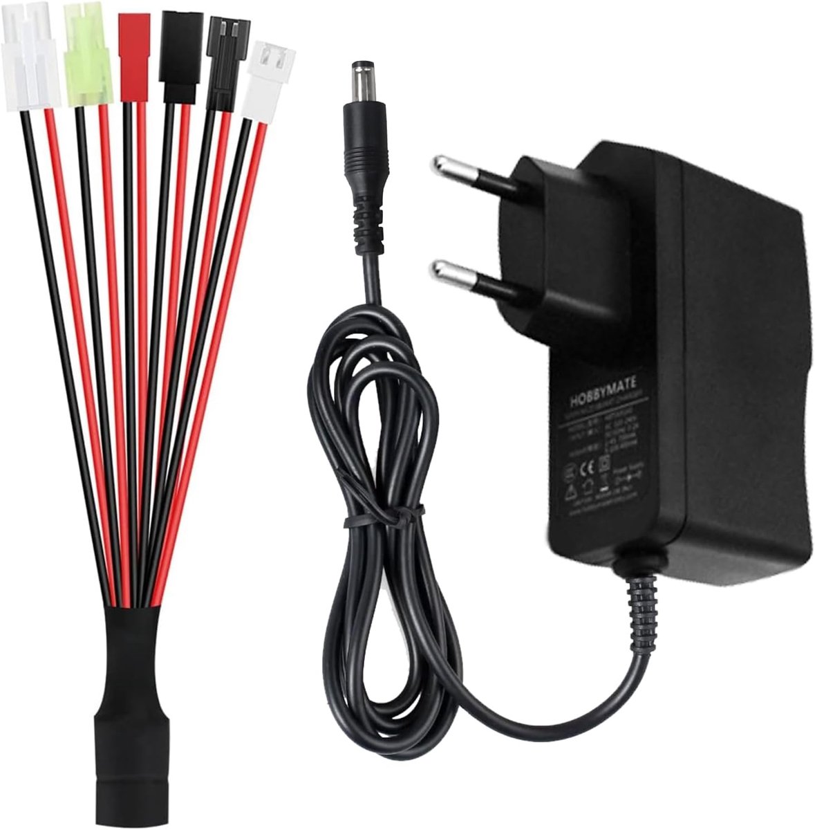 Slimme oplader voor RC NiMH/NiCd 2-10S - 2.4V tot 12V - Tamiya/Mini Tamiya/SM 2P/JST/XH/Futaba - ShopVlot