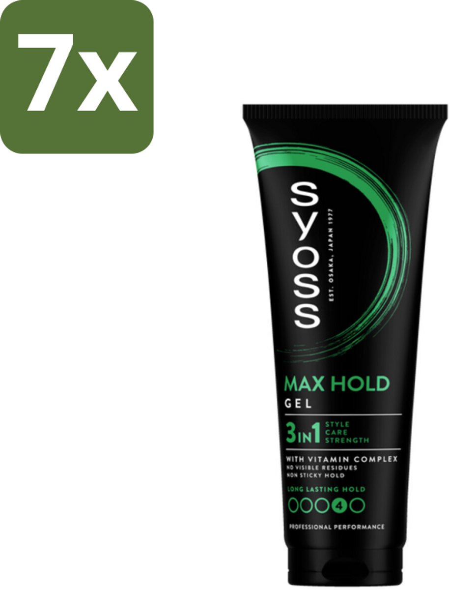 Syoss - Max Hold - Haargel - Maximale Hold - 250 ml - Bulkverpakking - 7 stuks