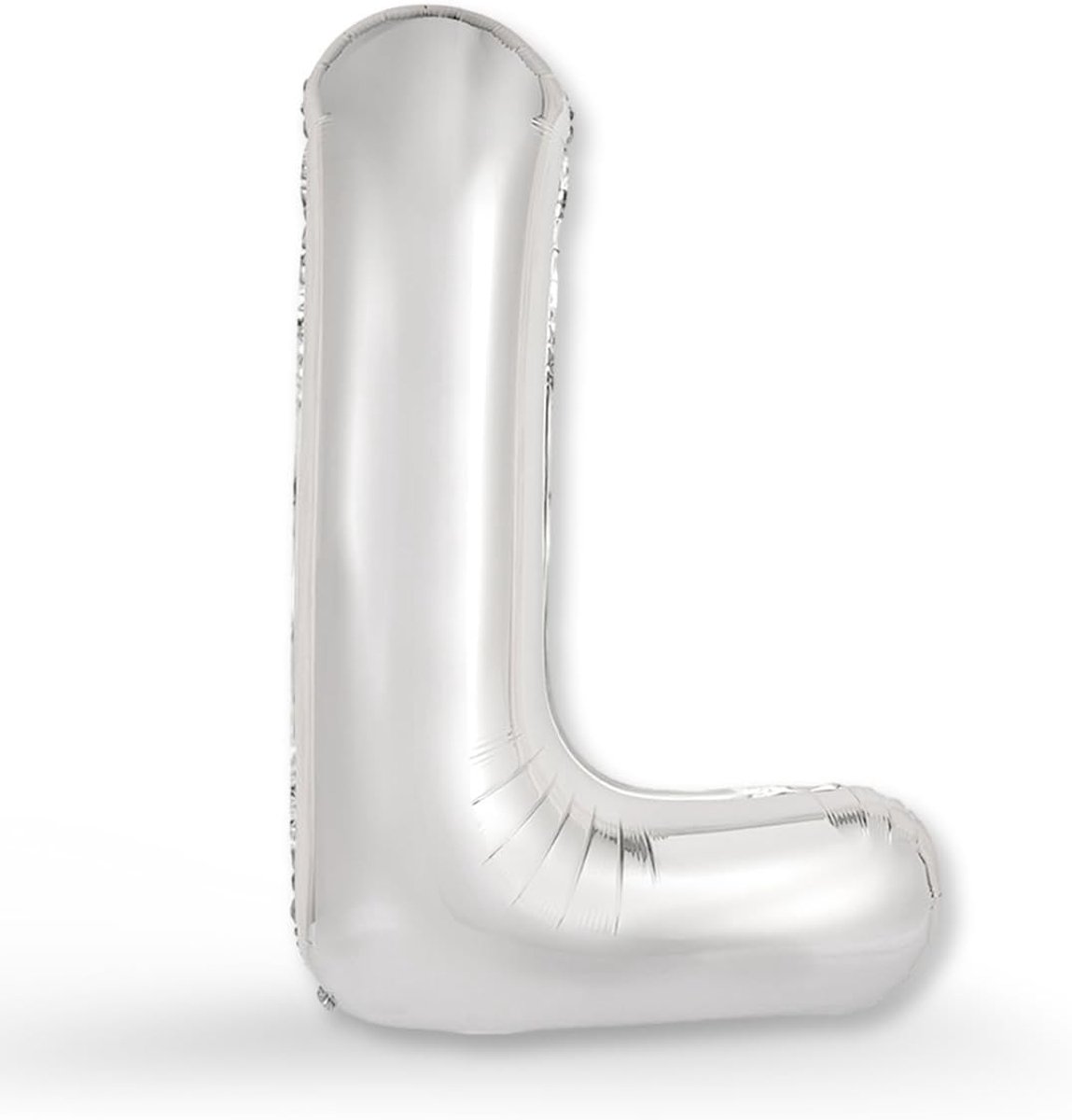 XXL folie ballonletters L zilver - gigantisch 100 cm - versterkt materiaal - perfect voor feestdecoratie - ShopVlot