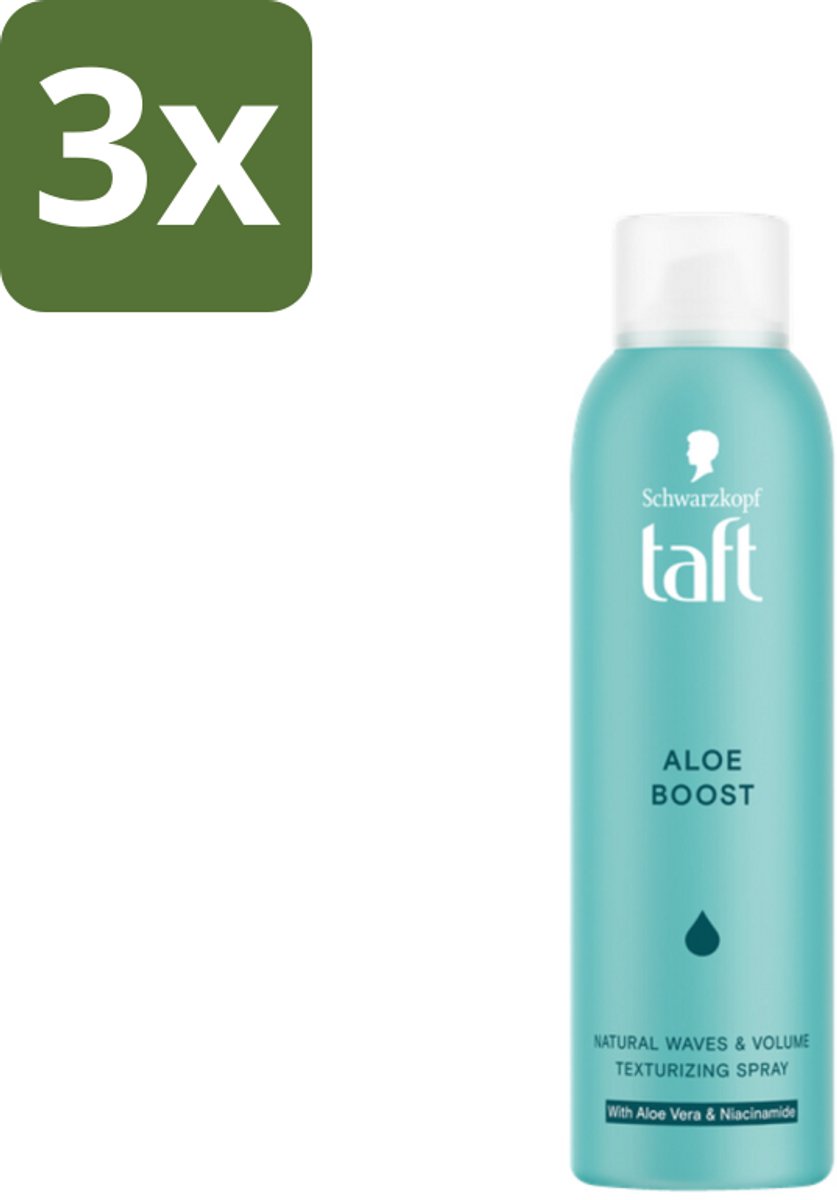 Taft - Texturizing Spray - Aloe Boost - Lichtgewicht volume - 150 ml - Bulkverpakking - 3 stuks